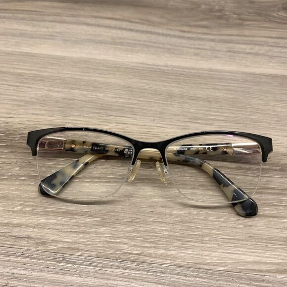 Kate Spade Eyeglasses Frames GLORIANNE WR7 Tortoise Black Cat Eye 53-16-140